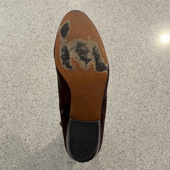 Coach Page Brown Embossed Ankle Boots. - Picture 6 of 15